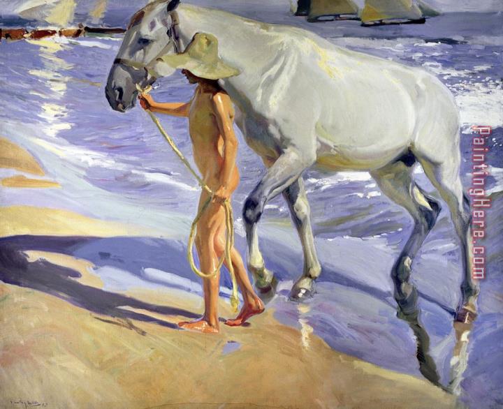 Joaquin Sorolla y Bastida Washing the Horse